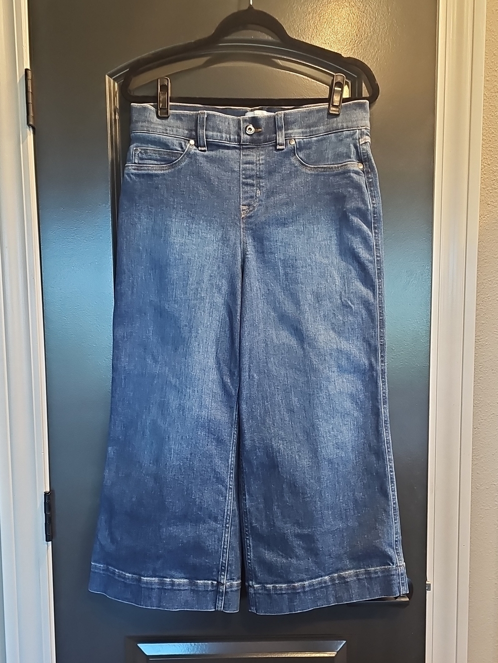 Spanx Pull On Wide Leg Denim Pants